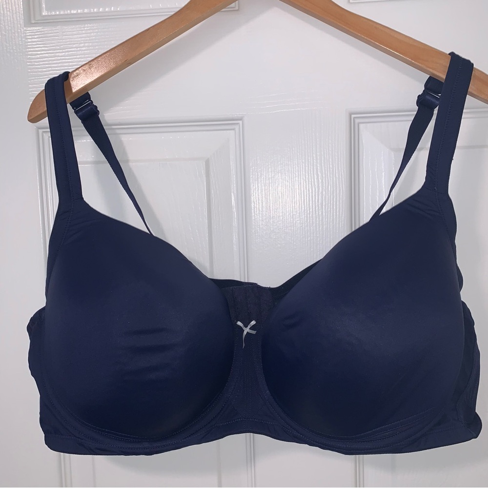 Cacique (Size 48DD) Navy Blue Lightly Lined Balconette Bra